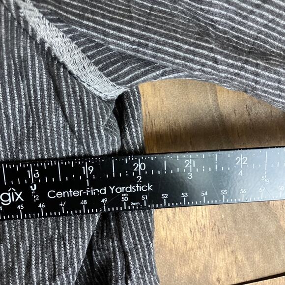 Free People Womens Jacket Gray Charcoal Railroad Stripe Moto Stretch Small - Picture 8 of 12